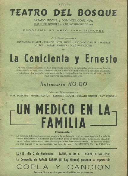 LA CENICIENTA Y ERNESTO/ NO-DO/ UN MEDICO EN LA FAMILIA.