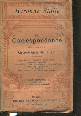 LA CORRESPONDANCE DANS TOUTES LES CIRCONSTANCES DE LA VIE.