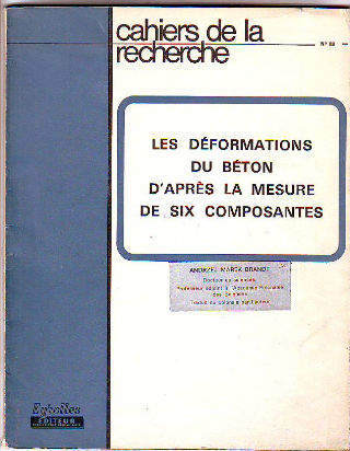 LA DEFORMATION DU BETUN D'APRES LA MESURE DE SIX COMPOSANTES.