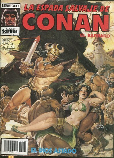 LA ESPADA SALVAJE DE CONAN EL BARBARO. SERIE ORO. NUMERO 98. SEGUNDA EDICION. COMICS FORUM.