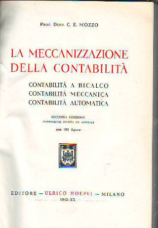 LA MECCANIZZAZIONE DELLA CONTABILITA.