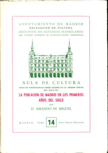 LA POBLACION DE MADRID EN LOS PRIMEROS AÑOS DEL SIGLO.