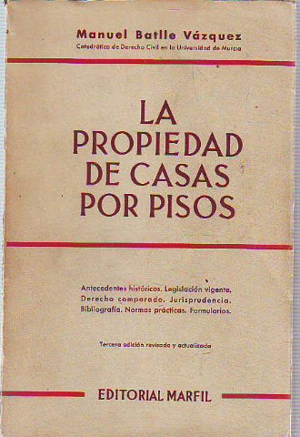 LA PROPIEDAD DE CASAS POR PISOS.