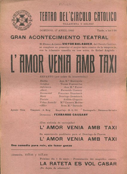 L'AMOR VENIA AMB TAXI.