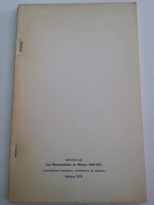 Las humanidades en Mexico 1950 – 1975