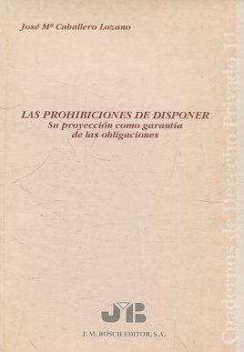 LAS PROHIBICIONES DE DISPONER. SU PROYECCION COMO GARANTIA DE LAS OBLIGACIONES.