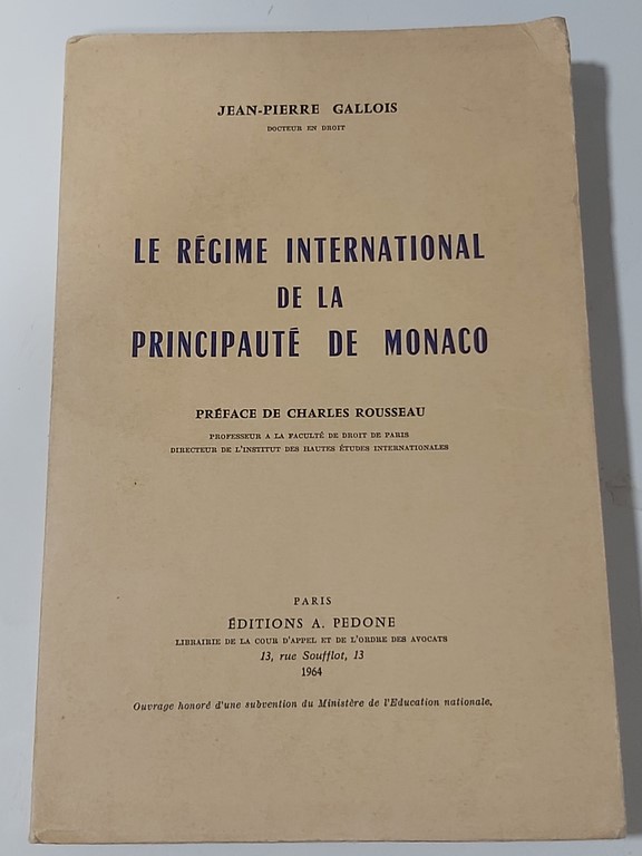 Le regime international principaute de monaco