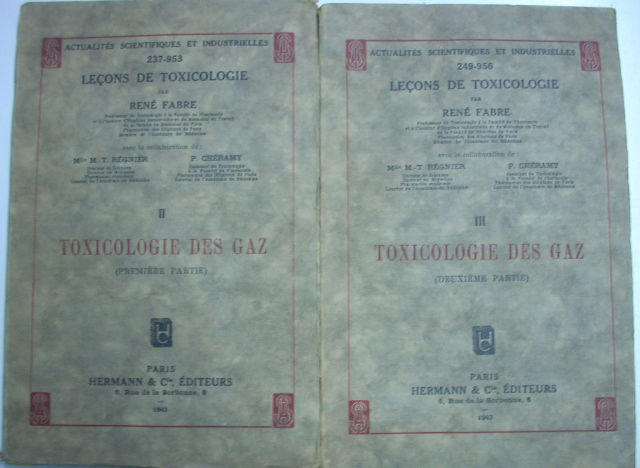 LEÇONS DE TOXICOLOGIE. TOXICOLOGIE DES GAZ. (2 TOMOS).