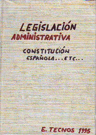 LEGISLACIÓN ADMINISTRATIVA.