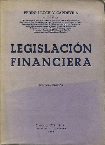 LEGISLACION FINANCIERA.