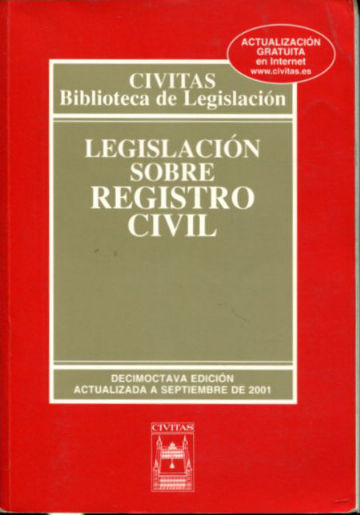 LEGISLACION SOBRE REGISTRO CIVIL.