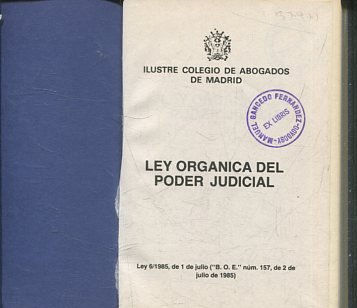 LEY ORGANICA DEL PODER JUDICIAL.