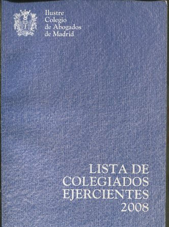 LISTA DE COLEGIADOS EJERCIENTES 2008.