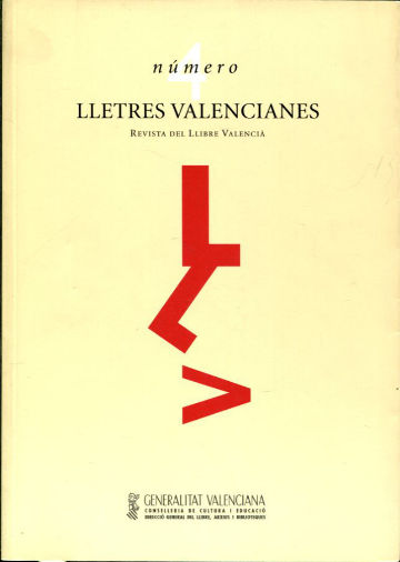 LLETRES VALENCIANES Nº 4. REVISTA DEL LLIBRE VALENCIA.