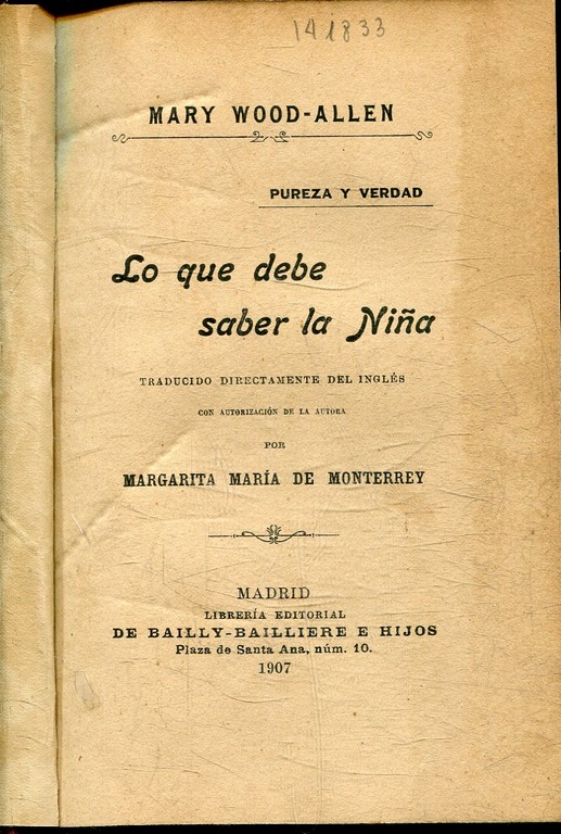 LO QUE DEBE SABER LA NIÑA.