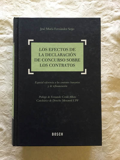 Los efectos de la declaración de concurso sobre los contratos