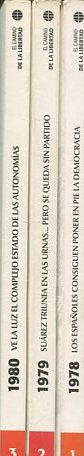 LOS ESPAÑOLES CONSIGUEN PONER EN PIE LA DEMOCRACIA. 3 VOLUMENES.