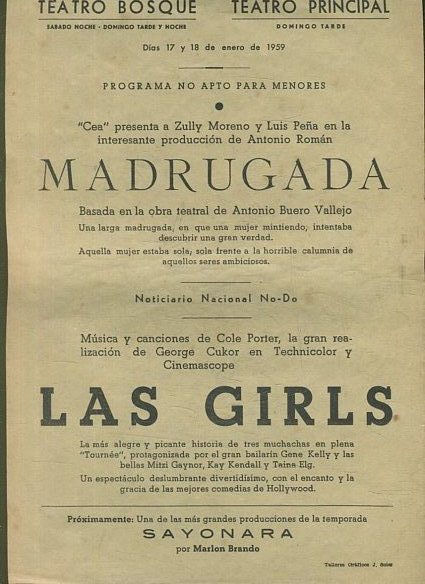 MADRUGADA/ NO-DO / LAS GIRLS.