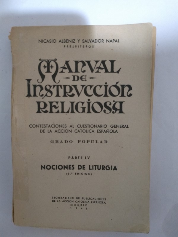 Manual de Instrucción Religiosa. IV