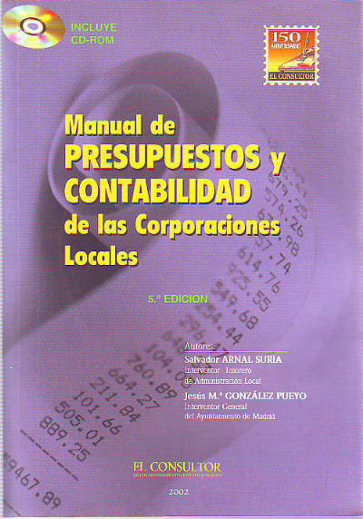 MANUAL DE PRESUPUESTOS Y CONTABILIDAD DE LAS CORPORACIONES LOCALES. CD-ROM.