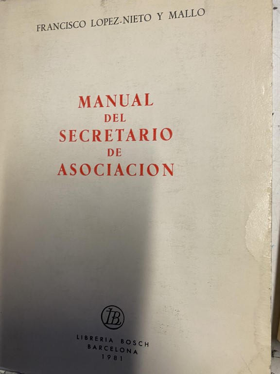 MANUAL DEL SECRETARIO DE ASOCIACION.