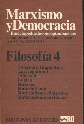 MARXISMO Y DEMOCRACIA.  ENCICLOPEDIA DE CONCEPTOS BASICOS. FILOSOFIA 4: LENGUAJE-MATELIASMO HISTORICO.