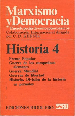 MARXISMO Y DEMOCRACIA.  ENCICLOPEDIA DE CONCEPTOS BASICOS. HISTORIA 4: FRENTE POPULAR-HISTORIA.