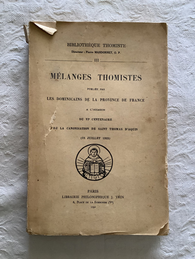 Mélanges Thomistes