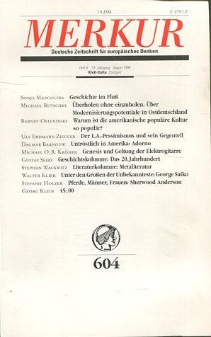 MERKUR DEUTSCHE ZEITSCHRIFT FUR EUROPAISCHES DENKEN. Nº 604.