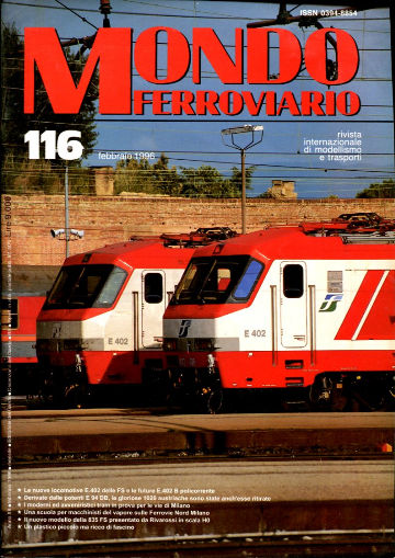 MONDO FERROVIARIO. RIVISTA INTERNAZIONALE DI MODELISMO E TRASPORTI. Nº 116, FEBRAIO 1996.