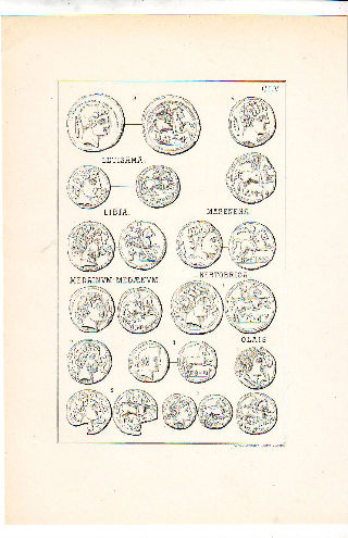 MONEDAS DE LA ESPAÑA ULTERIOR. LAMINA CLV: LETISAMA. LIBIA. MASENESA. MEDAINUM=MEDAENUM. NERTOBRIGA. OLAIS.