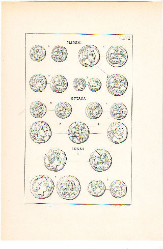 MONEDAS DE LA ESPAÑA ULTERIOR. LAMINA CLVI: OLIGAM. ONTANA. ORSAO.