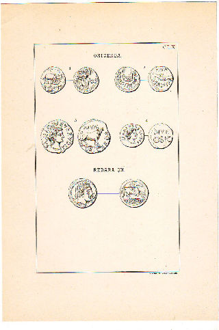 MONEDAS DE LA ESPAÑA ULTERIOR. LAMINA CLX: OSICERDA. REDARA QN.