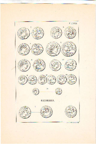 MONEDAS DE LA ESPAÑA ULTERIOR. LAMINA CLXIX: SEGISA-SETHISA. SEGISAMA.