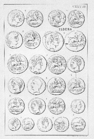 MONEDAS DE LA ESPAÑA ULTERIOR. LAMINA CXLVIII: ILDERA (LERIDA).