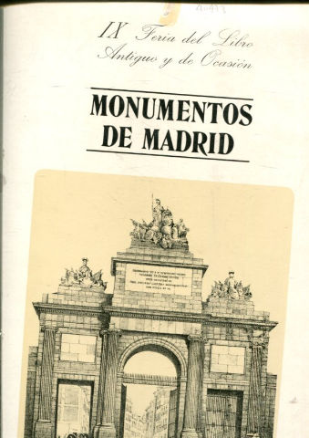 MONUMENTOS DE MADRID. CARPETA CONTIENDO DIEZ GRABADOS PARA CONMEMORAR LA IX FERIA DEL LIBRO ANTIGUO Y DE OCASIÓN DE MADRID.