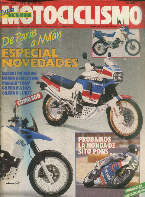 MOTOCICLISMO Nº 1032. 3 DICIEMBRE 1987. ESPECIAL NOVEDADES.