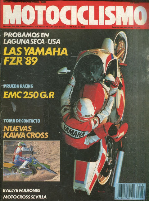 MOTOCICLISMO Nº 1080. 3 NOOVIEMBRE 1988. LAS YAMAHA FZR ´89.