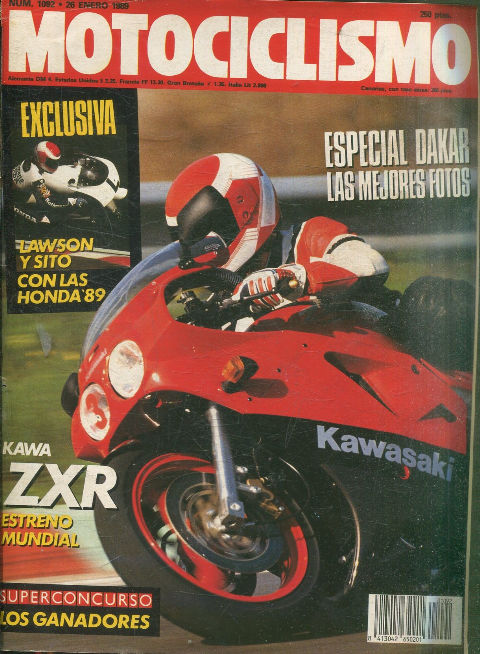 MOTOCICLISMO Nº 1092. 26 ENERO 1989. LAWSON Y SITO CON LAS HONDAS ´89.