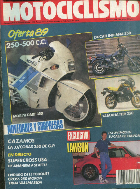 MOTOCICLISMO Nº 1095. 16 FEBRERO 1989. OFERTA 89,