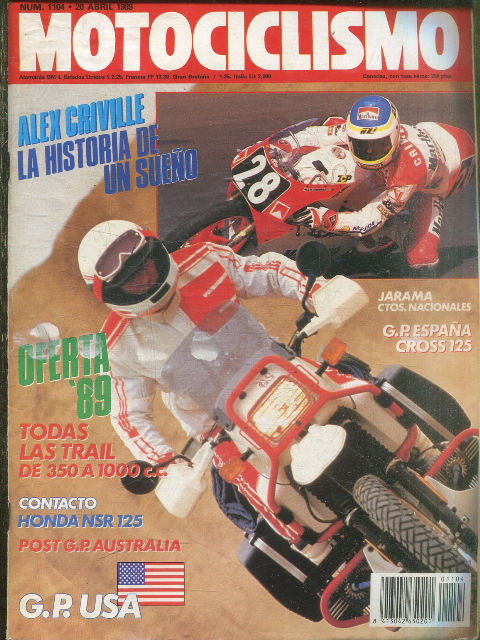 MOTOCICLISMO Nº 1104. 20 ABRIL 1989.