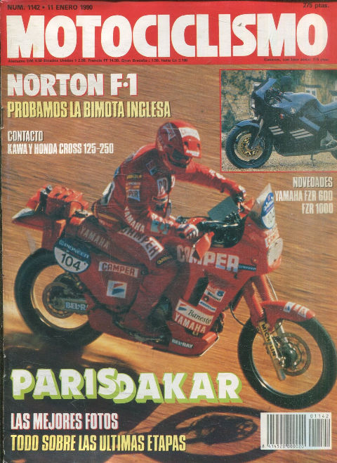 MOTOCICLISMO Nº 1142. 11 ENERO 1990. NORTON F.1.