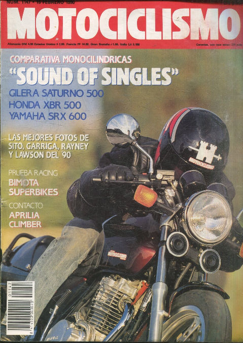 MOTOCICLISMO Nº 1147. 15 FEBRERO 1990. COMPARATIVA MONOCILINDRICAS.