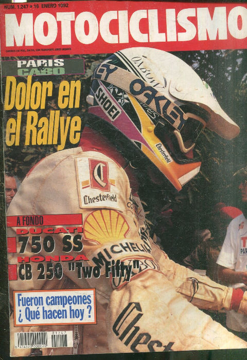 MOTOCICLISMO Nº 1247. 16 ENERO 1992. DOLOR EN EL RALLYE.