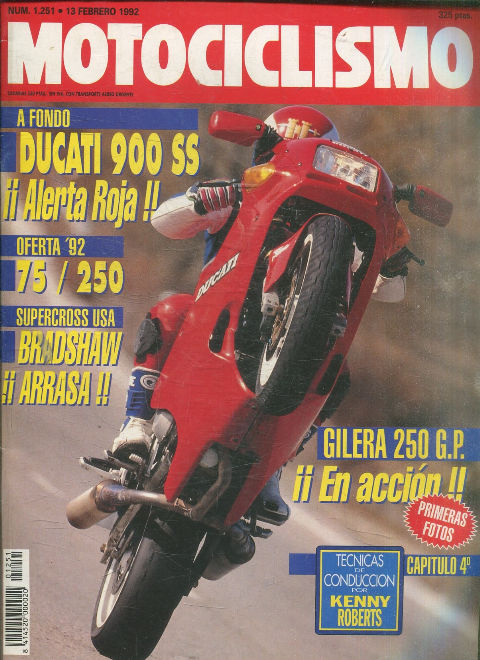 MOTOCICLISMO Nº 1251. 13 FEBRERO 1992. GILERA 250 G.P