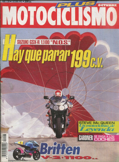 MOTOCICLISMO Nº 1284. 1 OCTUBRE 1992. HAY QUE PARAR 199 C.V.