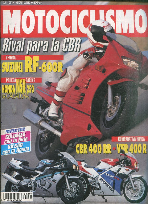 MOTOCICLISMO Nº 1294. 10 DICIEMBRE 1992. RIVAL PARA LA CBR.