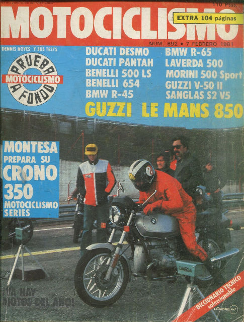 MOTOCICLISMO Nº 692. 7 FEBRERO 1981. GUZZI LE MANS 850.