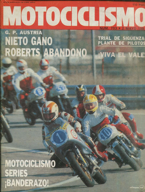 MOTOCICLISMO Nº 703. 2 MAYO 1981. NIETO GANO ROBERTS ABANDONO.