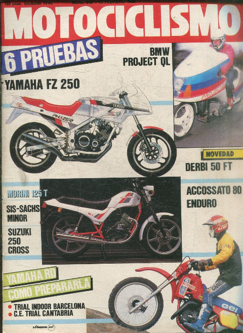 MOTOCICLISMO Nº 940. 13 FEBRERO 1986. 6 PRUEBAS.